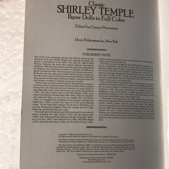 Vintage Classic Shirley Temple paper dolls - Picture 4 of 16